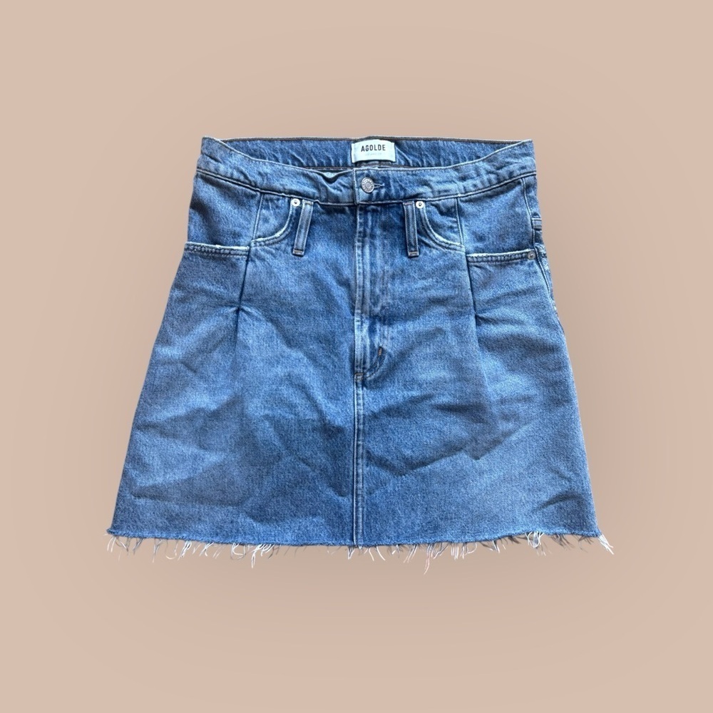 AGOLDE Size 26 Reworked Denim Mini Skirt